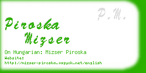 piroska mizser business card